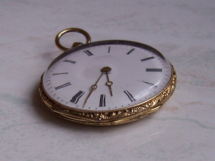 VINTAGE - ANTIQUE Du Bois & Cie GOLD CYLINDER 14K POCKET WATCH