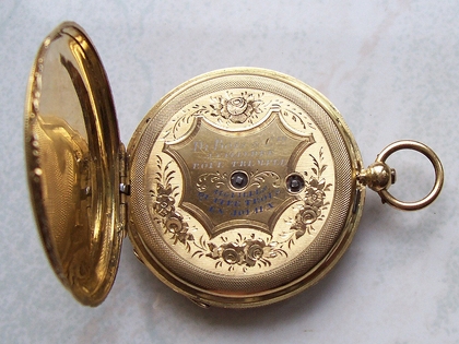 VINTAGE - ANTIQUE Du Bois & Cie GOLD CYLINDER 14K POCKET WATCH